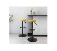 Tabourets de bar lot de 2 jaune moutarde velours