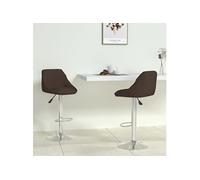 Tabourets de bar lot de 2 marron similicuir335182