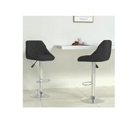 vidaXL Tabourets de bar 2 pcs Noir Velours