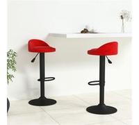 VidaXL Tabourets de bar - Rouge bordeaux - Lot de 2