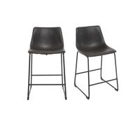 Tabourets de bar noir h61 cm (lot de 2) new rock