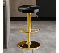 Tabourets de bar pivotants à hauteur réglable - Chaises de bistrot modernes en acier inoxydable avec repose-pieds pour cuisine et salle à manger - Design contemporain noir (taille : noir + d)