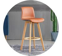 Tabourets de Bar pivotants élégants en Bois d'hévéa avec Dossier et Repose-Pieds rembourrés - Chaises Hautes Confortables pour comptoir de Cuisine, Salle à Manger et îlot de Bar - Solution d