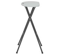 Tabourets de bar pliables 2 pièces, Meuble de jardin, protection UV, PEHD et acier Blanc - (35x44x80 cm) 26J3R7