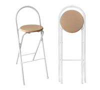 Tabourets de bar pliables avec dossier réglable en hauteur de 60, 65, 70, 75 cm, tabourets de comptoir de cuisine lourds, charge maximale de 125 kg, chaises de bar pliantes portables en bois