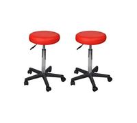 vidaXL Tabourets de bureau rouge (Lot de 2)