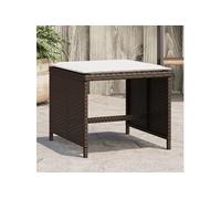 Tabourets de jardin avec coussins 4pcs marron 40x40x35 cm rotin, siège de jardin, sièges d'extérieur, tabouret cube, 4007486