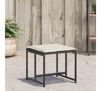 Tabourets de jardin avec coussins lot de 4 noir résine tressée vidaXL