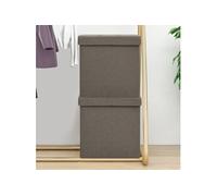 vidaXL Tabourets pliables - Taupe
