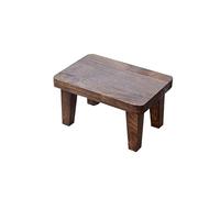 Tabourets de Vanité Petit Tabouret en Bois Carré Maison Salon Banc De Bas, Table Basse Chaussure Rétro, Adapté Au, Chambre À Coucher, Bureau, Étude Petit Repose-Pieds(C)