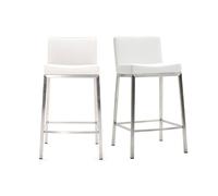 Tabourets design blanc H66 cm (lot de 2) EPSILON