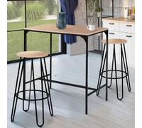 IDMarket - Lot de 2 tabourets de Bar Dublin Assise Ronde Design Industriel