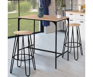 Tabourets Dublin rond x2 en style industriel