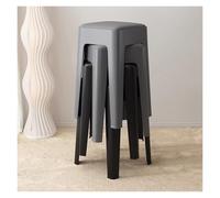 Tabourets empilables en plastique de 45,7 cm - Tabourets gigognes portables sans dossier - Tabourets ronds empilables pour la maison, les fêtes, le bureau
