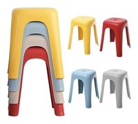 Tabourets empilables en plastique, tabouret portable dos nu pour salle de classe ou maison, chaises assises flexibles, idéal pour les étudiants, hauteur 45,7 cm
