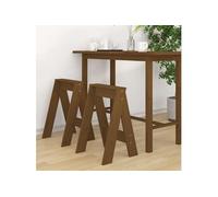 vidaXL Tabourets 2 pcs Marron miel 40x40x60 cm Bois massif de pin