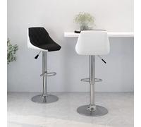 Tabourets vidaXL (lot de 2) - Noir et blanc