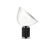 FLOS Lampe de table Taccia Small LED – 48,5 cm – Noir, coupole en verre