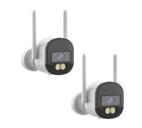 Tacdas Tuya Smart Life Lot de 2 caméras IP 2,4 G/5 G WiFi 2 K 4 MP Mini caméra de vidéosurveillance CCTV Détection AL