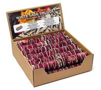 Tache de sauge blanche avec pétales de rose S par présentoir de 24 pouces - ± 10 à 11 cm ; ±25–35G
