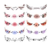Taches De Rousseur Pailletées Visage 10 Pièces Halloween Phosphorescent