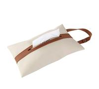 Tâches faciles Sac à mouchoirs au design minimaliste fixé à la voiture avec housse décorative et cordon de serrage (Blanc)