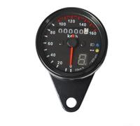 Tachymètre numérique de moto 0-180 km/h avec affichage LED Odomètre Boîtier en métal robuste Convient à la plupart des modèles Noir