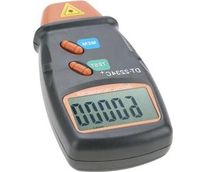 Tachymètre numérique DT-2234C + mini-tachymètre photo LCD sans contact, plage de vitesse 25 tr/min - 99999 tr/min