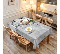 TACOKI Nappe de Table Carrée 150x150 cm, Motif Gris 3D, Design Style Industriel Polyester Imperméable et Anti-Taches, Lavable en Machine, pour Salle à Manger Jardin Fête 2536A