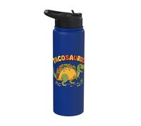 Tacosaurus Taco Dinosaure Jeu de mots drôle Stainless Steel Insulated Water Bottle
