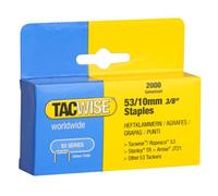 Tacwise 0336 Agrafes Galvanisées de Type 53/10 mm, Lot de 2000 | Agrafes Professionnelles à Fil Fin