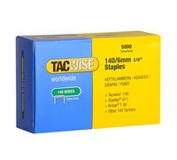 Tacwise 0340 Agrafes Galvanisées de Type 140/6 mm, Lot de 5000 | Professionnelles