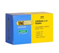 Tacwise 0341 Agrafes Galvanisées de Type 140/8 mm, Lot de 5000 | Professionnelles