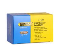 Tacwise 0354 Agrafes Pour Câbles Galvanisées, CT-60 / 10 mm, Lot de 5000