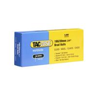 Tacwise 0395 Clous de Finition Brad Galvanisés 18G / 20 mm, Lot de 5000 | Calibre 18, Grande Force de Maintien