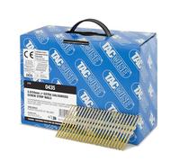 Tacwise 0435 Clous en Bande Extra Galvanisés 3,1/50 mm, Tête Ronde, Tige Torsadée, Inclinés à 22°, Reliés en Plastique, Lot de 3000