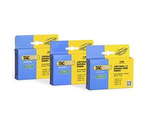 Tacwise 1308 Agrafes en Acier Inoxydable Type 140/8-12 mm, Lot de 6000 | Professionnelles, Agrafes de type 140 (2000 x 8 mm, 2000 x 10 mm, 2000 x 12 mm)