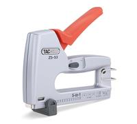 Tacwise 1748 Z5-53 Agrafeuse Cloueuse Manuelle Professionnelle 5 en 1 | Métal, Utilise Agrafes Type 13, 53 et 71, Clous de Finition Type 18G et Clous Sans Tête 180