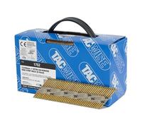 TACWISE 1752 Clous de Charpente Extra Galvanisés 2,8/50 mm, Lot de 1600 | Tête en 'D', Tige Annulaire, Inclinés à 34°, Assemblés en Papier