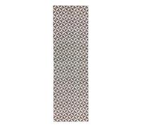 Tadi & Imperio1979 Tapis en Vinyle hydraulique, Motif Losanges, Couleur Saumon, Beige, Marron et Blanc, pour Couloir, Salon, Cuisine, Chambres ou Moquette en Vinyle hydraulique
