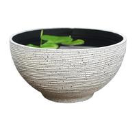 Tadoiooy Pot de Plante Flottante, Grand jardinière de Bol à Lotus Exquis, 14x7x7 extérieur Rond Succulent Pots lys pour Bureaux, salles de Banquet, Salons, Blanc