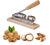Tadpolez Casse-Noisette Manuel,Casse Noix sans Effort, Pinces en Noyer Inoxydable Pince À Châtaignes Pince Casse Noisette Ouvre-Écrou Cuisine avec Base, Amandes Ou Autres Écrous