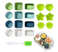 TAFACE 18 moules à gâteau en silicone, 1 pinceau, boîtes à cupcakes en silicone réutilisables, Boîte à muffins en silicone,Pour faire des gâteaux, des muffins(6 formes)