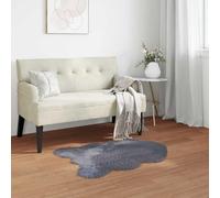 TAFALLA Tapis en peau de mouton synthétique Anthracite 60 x 90 cm Polyester | Moelleux, design moderne, isolation chaude, lavage à la main, intérieur