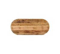 vidaXL Dessus de Table, Dessus de Table de Remplacement, Dessus de Rechange Salle à Manger, 140x50x2,5cm Ovale Bois Massif de Manguier Brut