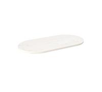 vidaXL Dessus de Table, Plateau de Bureau, Dessus de Table de Remplacement Maison Restaurant, Blanc 90x45x2,5 cm Bois de Pin Massif Ovale