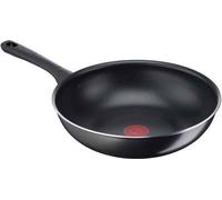 Tag für Tag Wok 28cm avec revêtement anti-adhésif en titane - Thermo Signal - Facile à nettoyer - Noir
