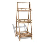 tagère à plantes avec 3 tablettes en bambou Selette support porte plantes vidaXL
