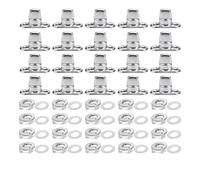 Tagtight 20Pcs Ovales Twist Verrouiller, D'Attaches à Verrouillage par Torsion de Qualité Marine, Œillet et Goujon à Bouton Tournant, pour Boutons Tournants de Fixation en Toile