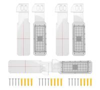 Tagtight Lot de 3 enregistrements de surveillance des fissures, moniteur d'angle en acrylique, dispositif de surveillance des fissures, instrument de mesure